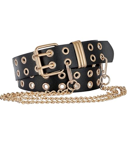 YOPADO Studded Belt Punk Rock Cone Spikes Rivets Handmade Cow